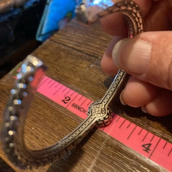 sterling silver and 14k cuff